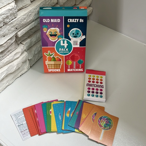 Old Maid, Crazy 8s, Spoons, and Matching Card Games - Picture 7 of 7